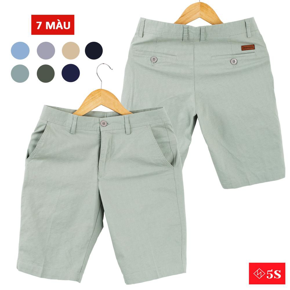 Quần Short KaKi Nam 5S (6 màu), Kaki Giấy, Thấm Hút Mồ Hôi, Co Giãn Tốt (QSK21002-05)