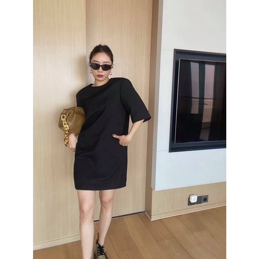 Váy Suông Dây Xích Eclipse Clothing Chất Umi Co Dãn Thoáng Mát Thiết Kế Cổ Sau Vuông & Xếp Ly Eo Tôn Dáng Cho Nàng