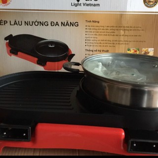 Bếp lẩu nướng ⚡ ĐA NĂNG ⚡ Nồi lẩu nướng điện 2 trong 1 Karo Light