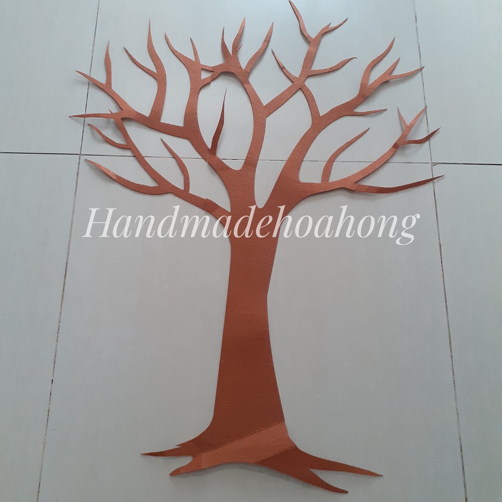 [H36 - CAO 1.33 MÉT & 77CM & 48CM } - 1 THÂN CÂY XỐP - Hình trang trí lớp học, mầm non, công ty, cửa kính
