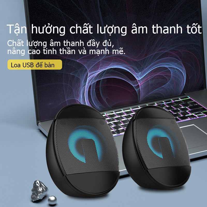 đa phương tiện loa máy tính mini game âm thanh loa 3D hiệu ứng âm thanh nhỏ gọn RGB môi trường xung quanh nhạc nhẹ loa m
