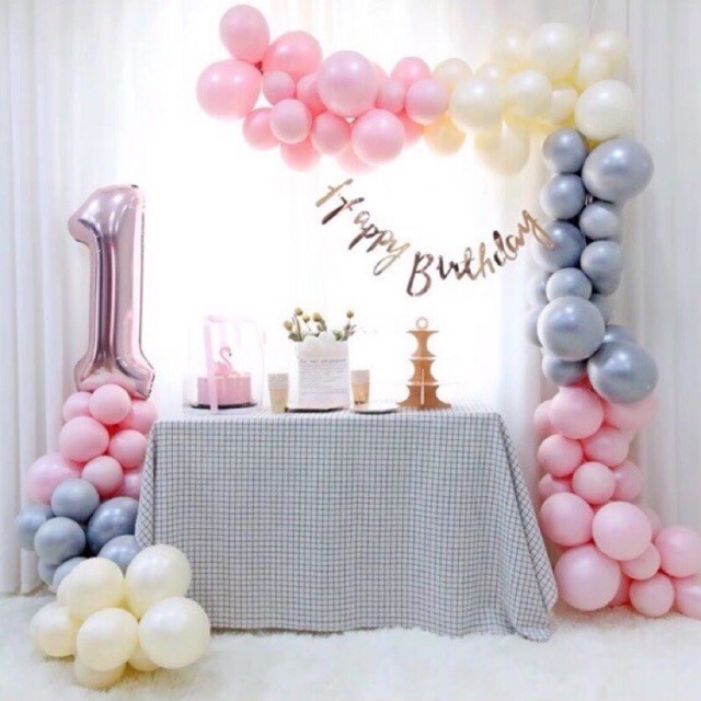 Set bong bóng trang trí sinh nhật (có thể thay đổi số tuổi) Combo set bóng happy birthday Phụ kiện trang trí sinh nhật