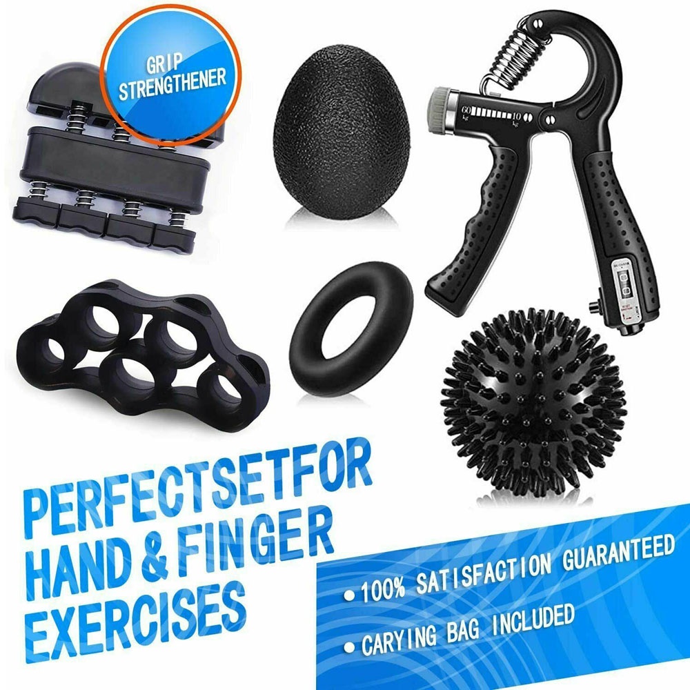 BERNARDO Forearm Fitness Equipments Finger Workout Kit Hand Grips Wrist Muscle Training Fitness Tool Strengthener R-Shape Strength Resistance Grip Kit/Multicolor