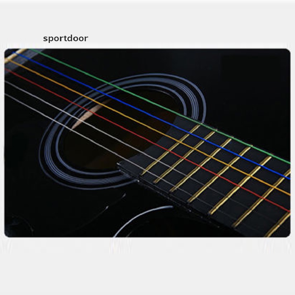 Set 6 Dây Đàn Guitar Acoustic Màu Cầu Vồng Mới HotOne Set 6 Dây Đàn Ghi Ta Nhiều Màu Một người
