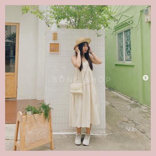 Váy 2 dây - Đầm 2 dây nữ dáng suông 2 lớp