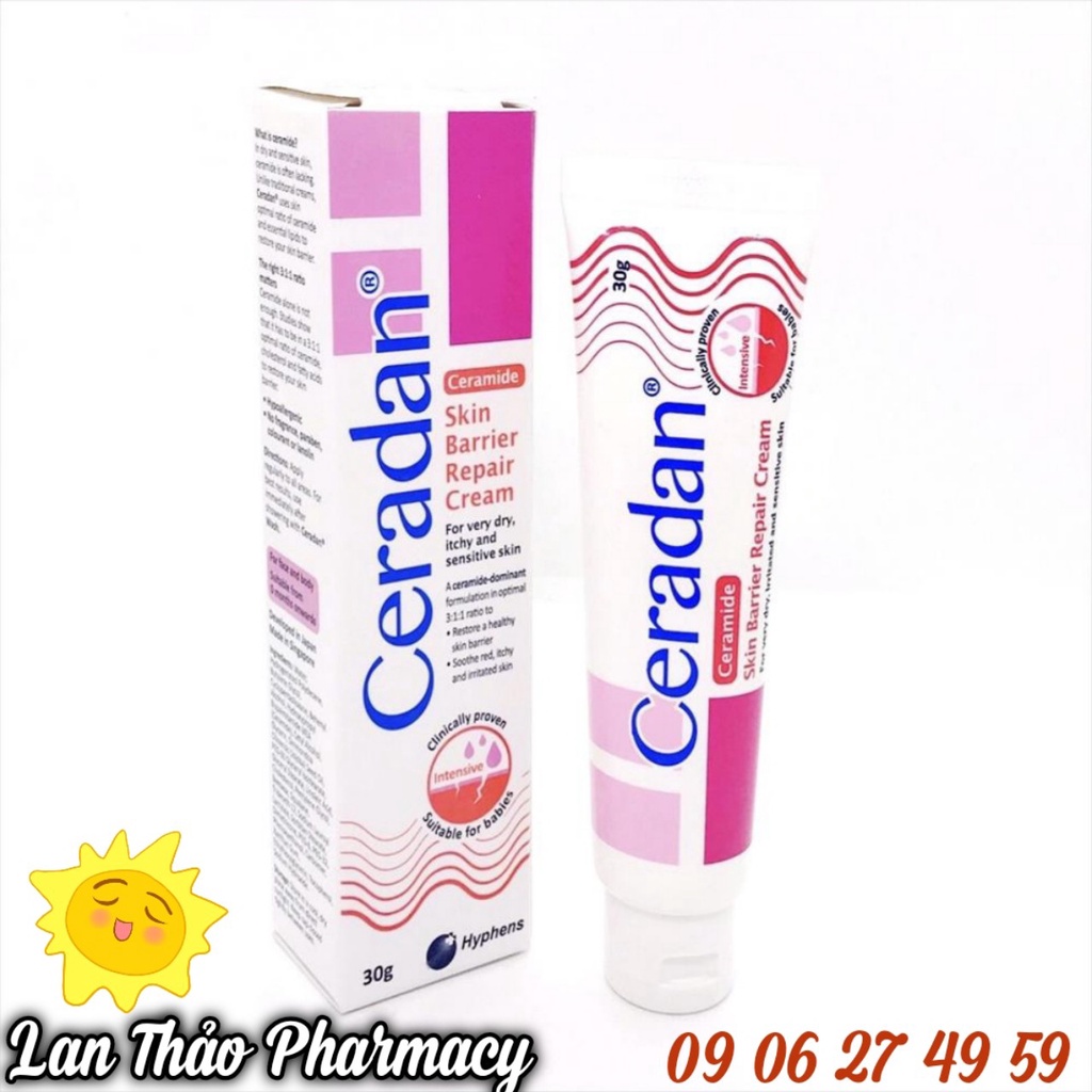 Kem dưỡng ẩm cho da khô Ceradan 30g