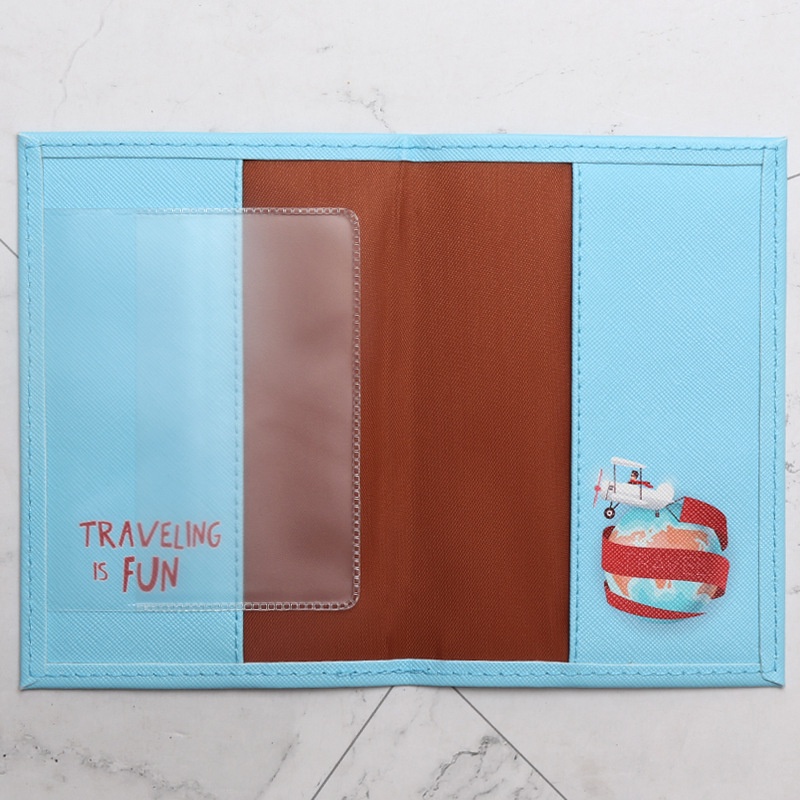 Ailicego Printed Multicolor Around the World Map Passport Cover
