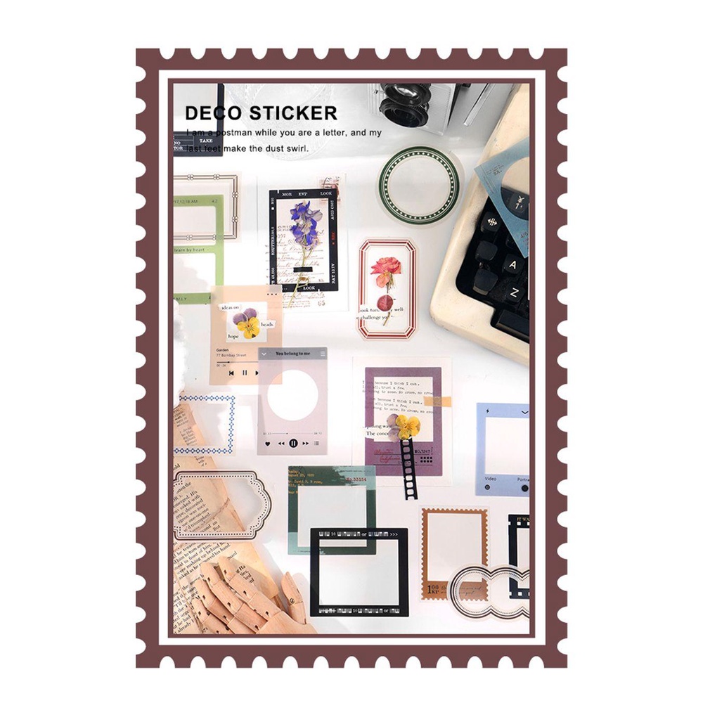 Set 15 Sticker PET Dán Trang Trí Sổ Tay DIY
