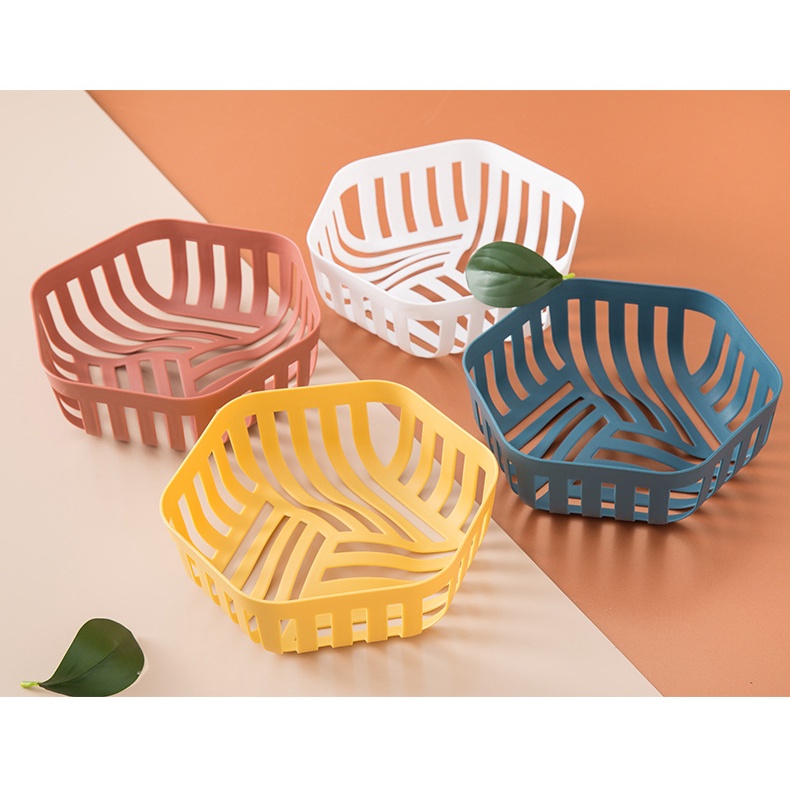 Rổ Nhựa Đựng Rau Củ Quả Ráo Nước Hình Lục Giác