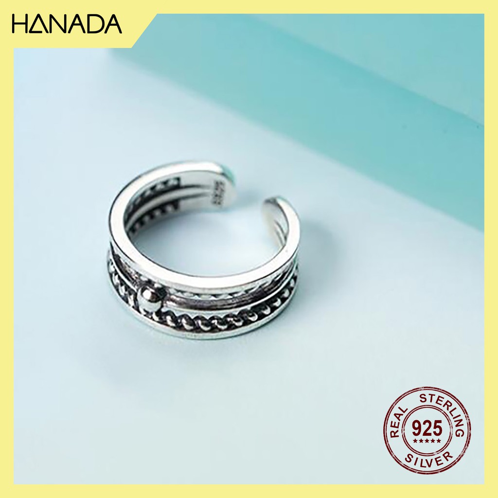 [Mã SKAMLTSM9 giảm 10% đơn 99K] Nhẫn Bạc 925 Hanada R-0-T-0052 Nhẫn Đeo Ngón Út