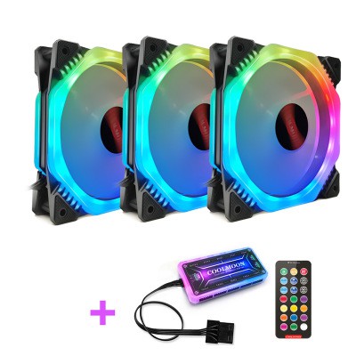 Bộ 3 Quạt Tản Nhiệt, Fan Case Coolmoon Ver 9 / V9 Led RGB - Kèm Hub Và Remote