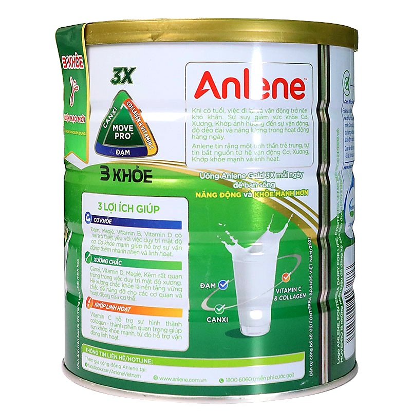 Sữa bột Anlene Gold 800g [trên 40 Tuổi]