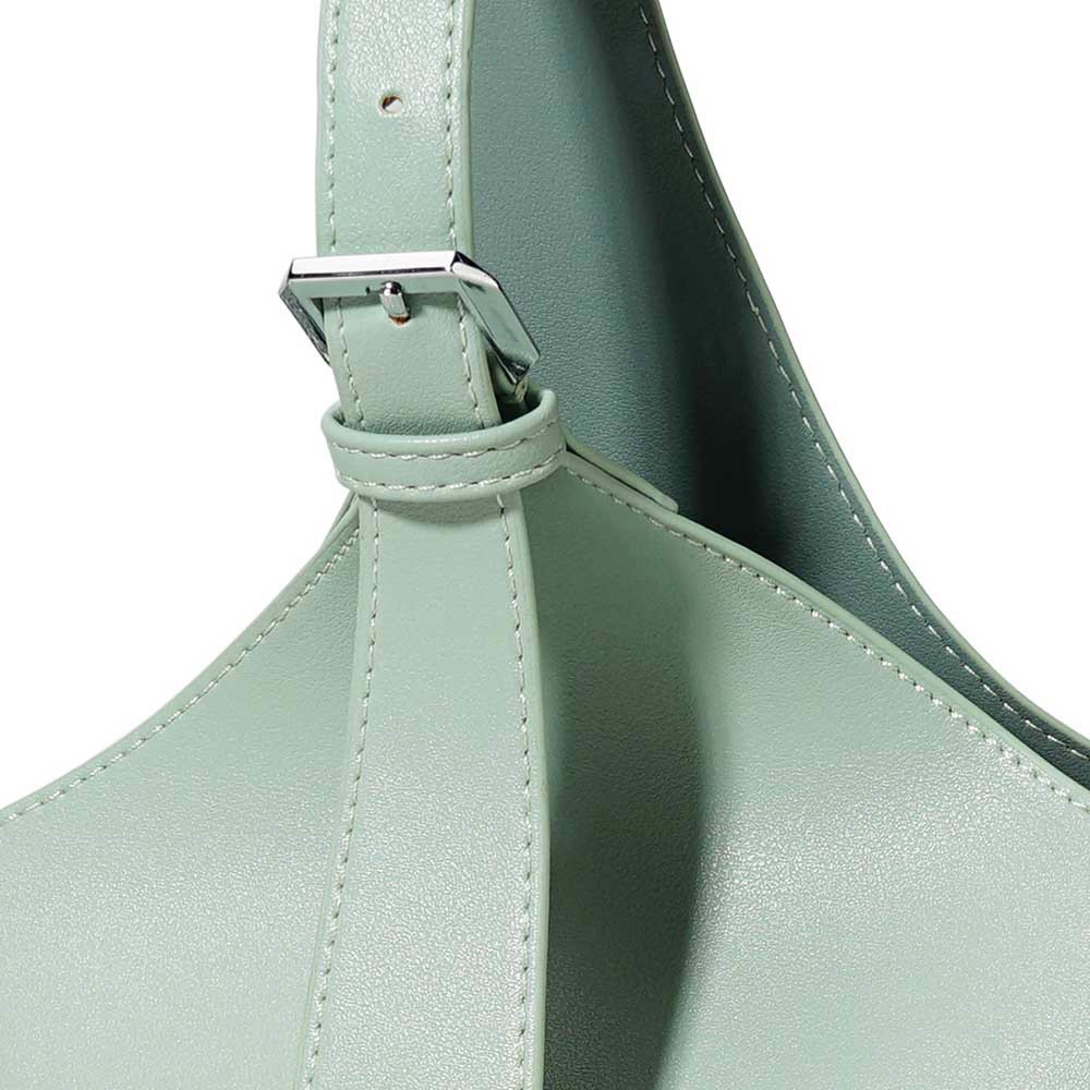 Túi xách đáy vuông JUNO quai dây xích cách điệu da cao cấp (Màu xanh lá pastel/ xanh mint) Hàng New