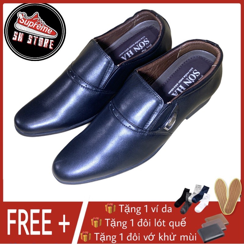 [CÓ SIZE TO+MIỄN SHIP]GIẦY TÂY CÔNG SỞ DA BÒ 100% NÂNG ĐẾ 5CM ĐẾ KHÂU SƠN HÀ