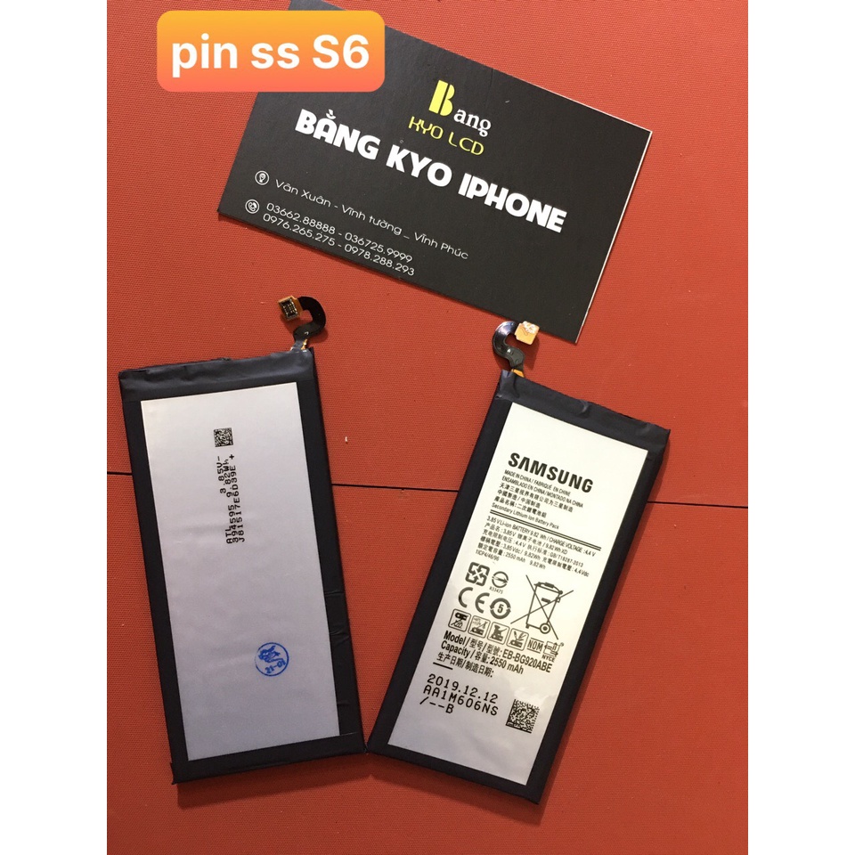 PIN ĐIỆN THOẠI SAMSUNG S6/ S6E/ S7/ S7E THAY THẾ PHỤ KIỆN (BẢO HÀNH ĐỔI LỖI) BẢO HÀNH ĐỔI LỖI