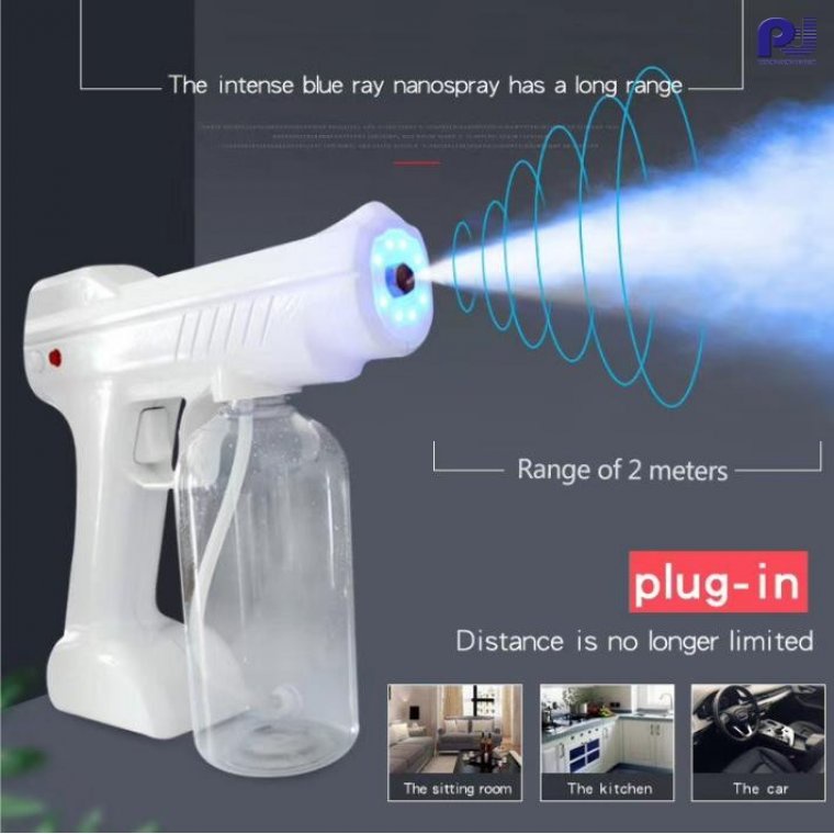 Súng phun khử khuẩn cầm tay Atomizer YJ-01,Nano Khử Trùng Bằng Tia UV, Diệt 99,9% Vi Khuẩn, Công Suất Lớn, Sạc Cổng USB