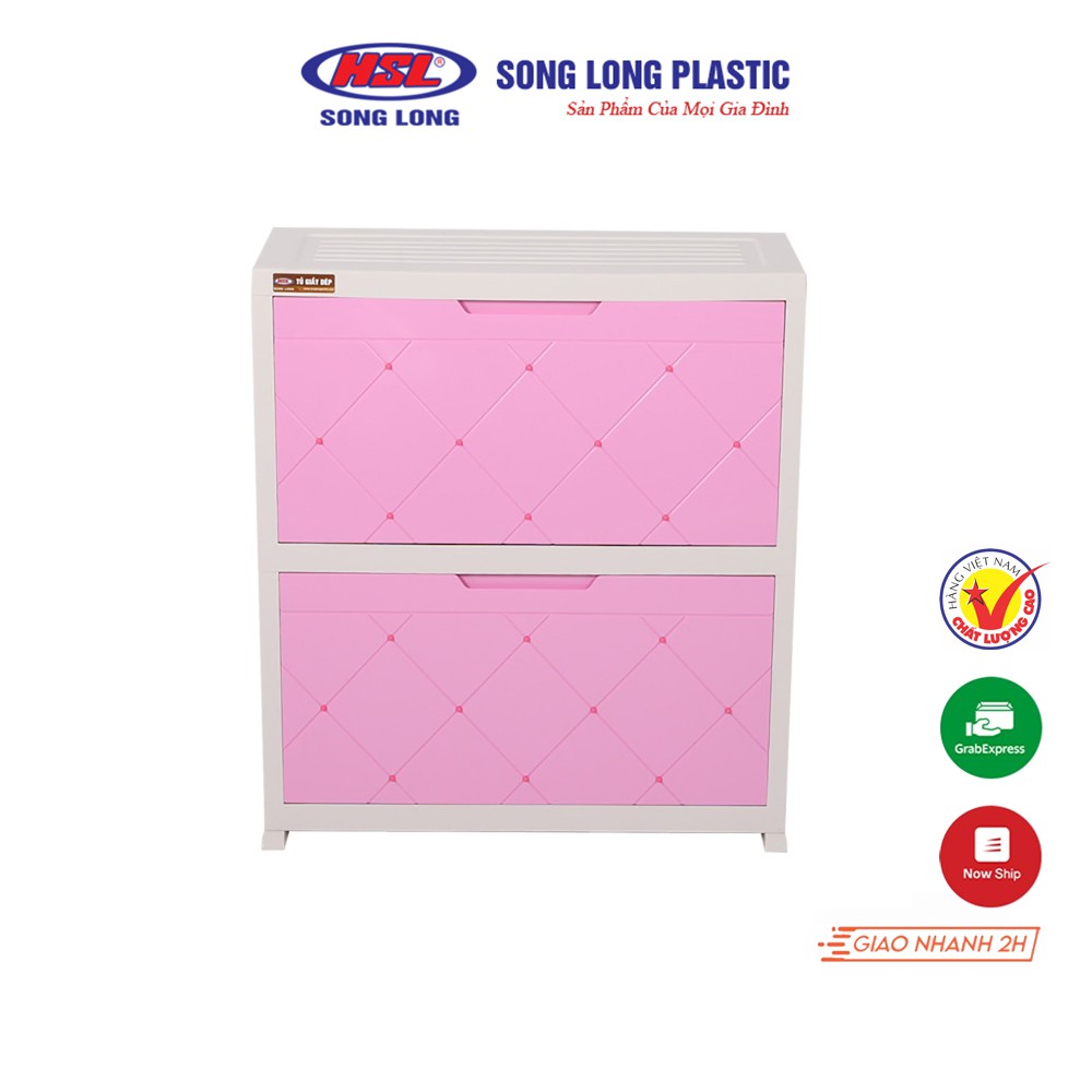 Tủ Giày Dép Cao Cấp 2 Tầng Song Long Plastic - Xếp Gọn 12 Đôi Giầy Dép