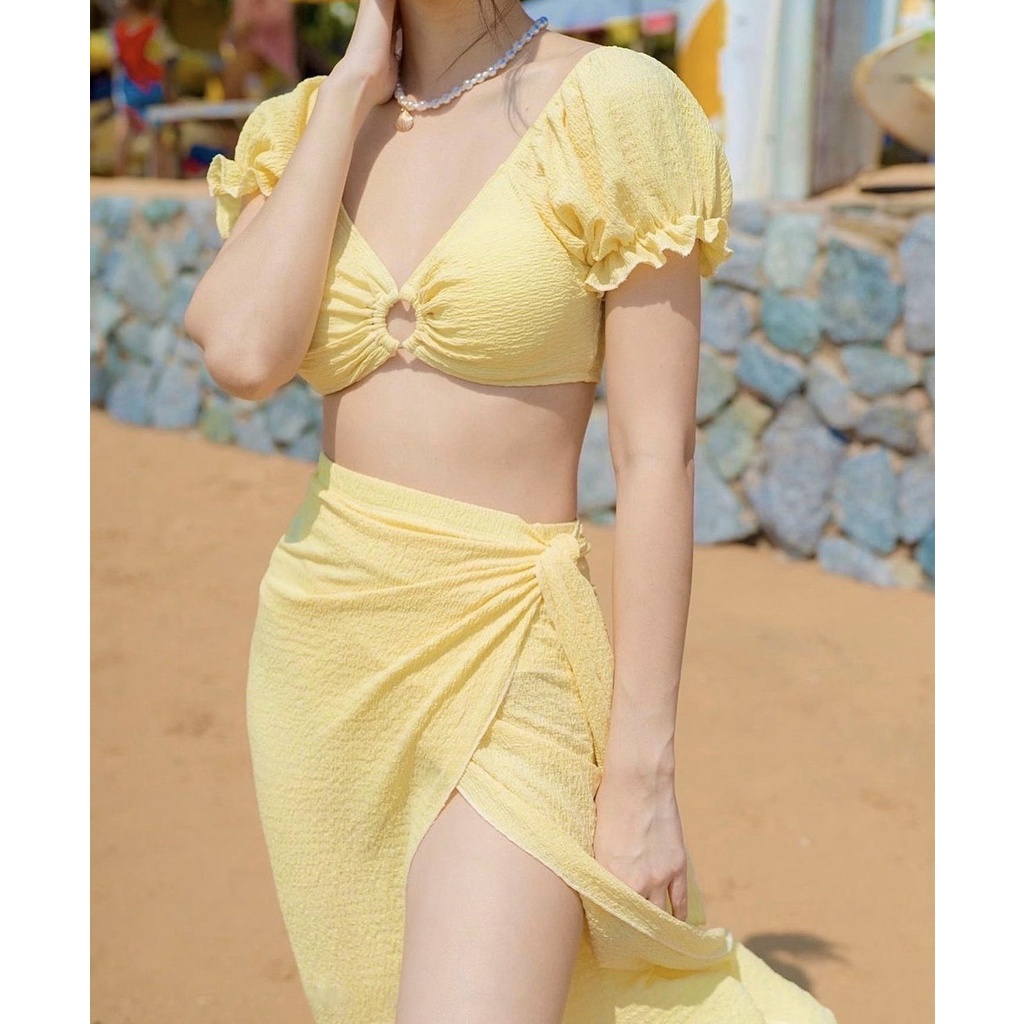 (FREE SHIP ) Đồ bơi nữ, sét đi biển 3 món cực xinh,