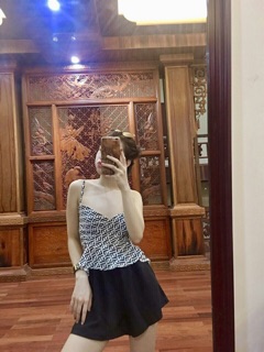 Set áo dây quần short ( kèm ảnh , video thật)