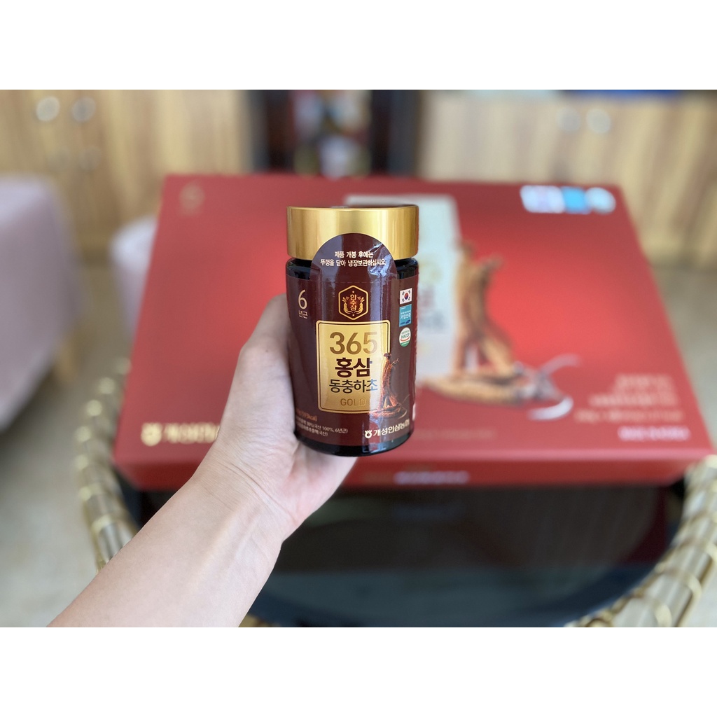 Cao Hồng Sâm Đông Trùng Hạ Thảo 365 HÀN QUỐC, Hộp 4 Lọ x 240gr