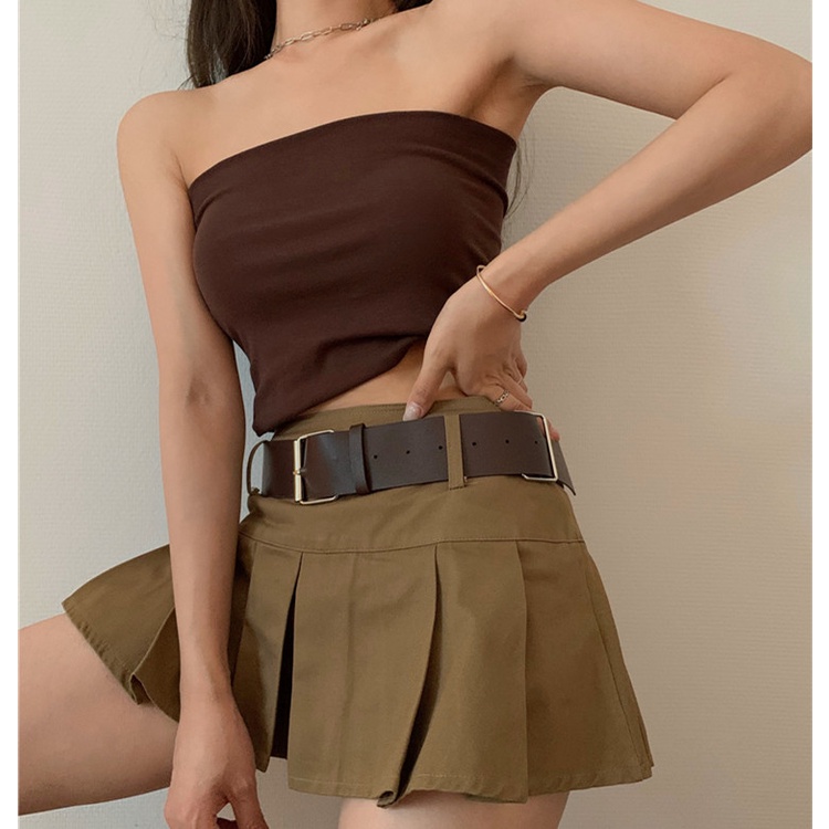 Váy Nữ Ngắn Lưng Cao Xếp Li Thời Trang Mùa Hè