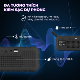 Loa Bluetooth di động Energizer BTS106, bảo hành 2 năm 1 đổi 1 - Hàng chính hãng