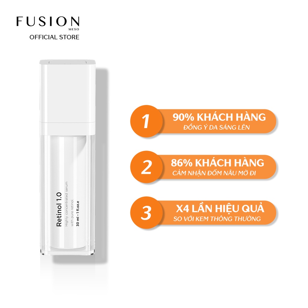 Tinh chất chống lão hóa sáng da ngừa mụn Fusion Retinol 1.0 30ml