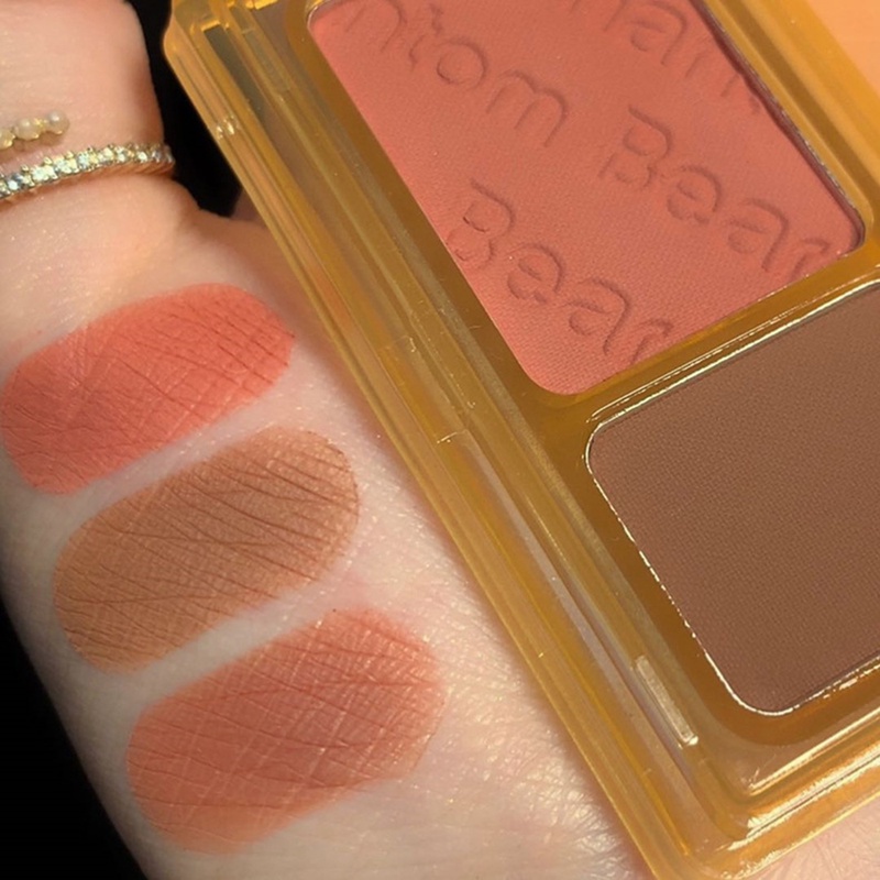 Bảng Phấn Mắt 2 Màu Lì/Nhũ Ánh Kim Kháng Nước Nhỏ Gọn Tiện Lợi