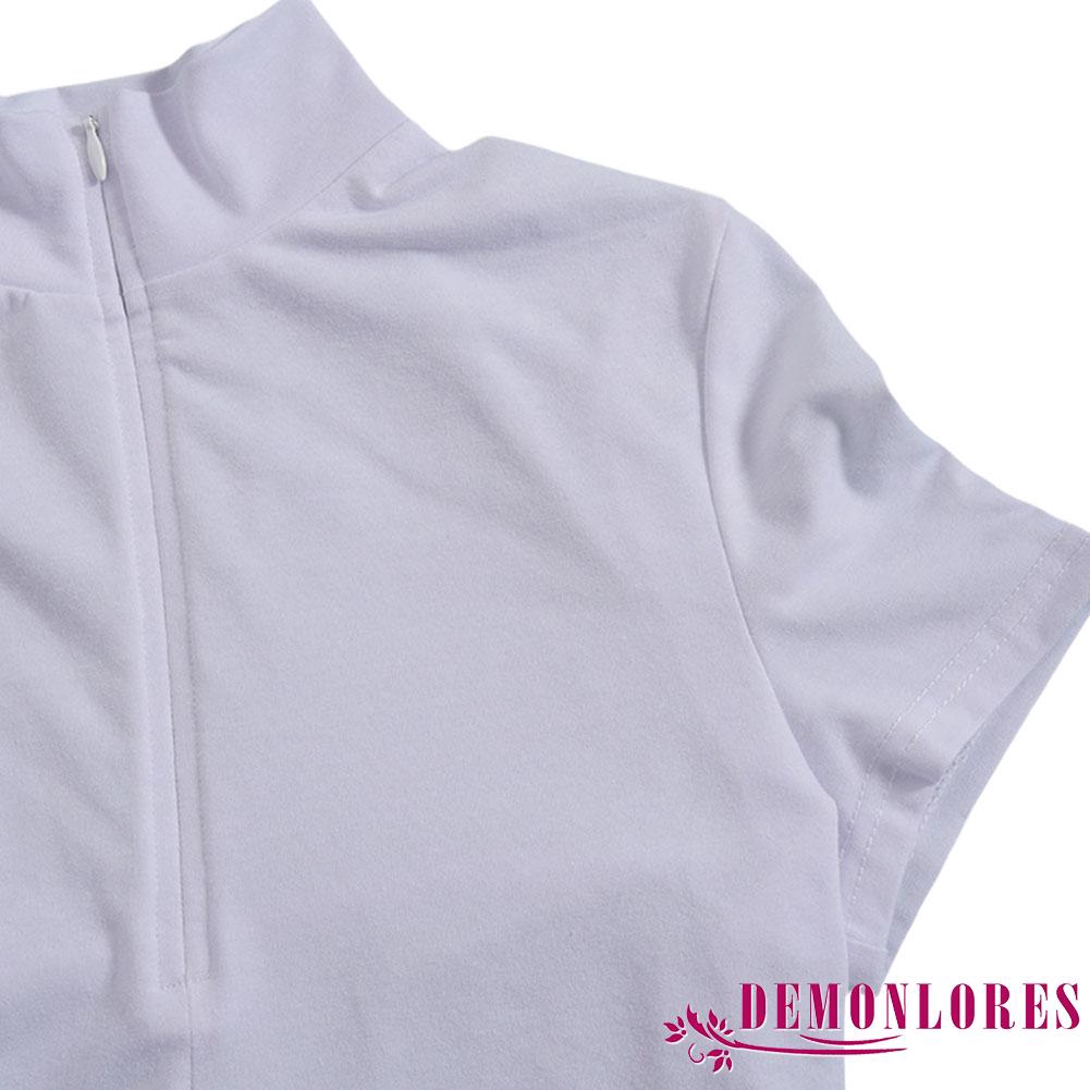 Áo Croptop Tay Ngắn Khoá Kéo Thiết Kế Quyến Rũ Cho Phái Nữ