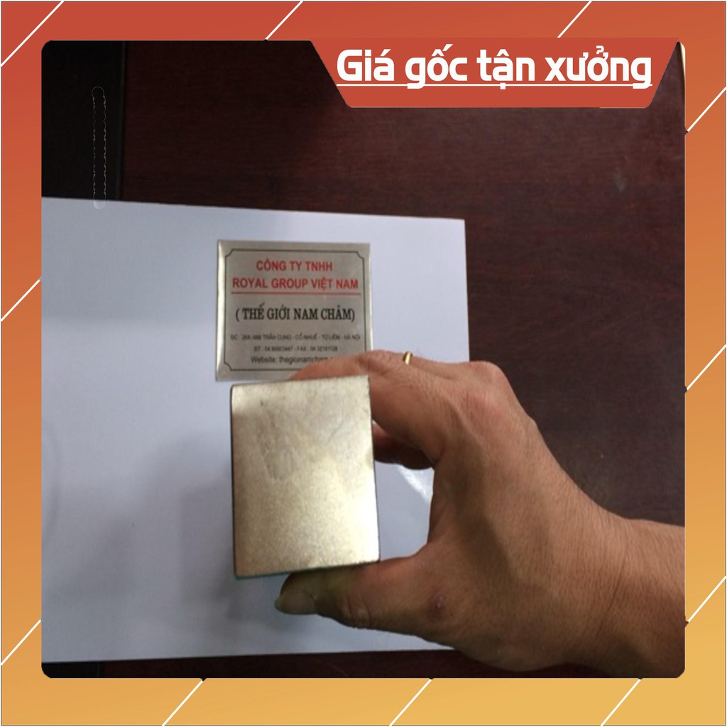 [Xả Kho] Nam châm viên 45x45x22mm, loại nam châm trắng đất hiếm lực hút siêu mạnh, cẩn thận khi sử dụng.