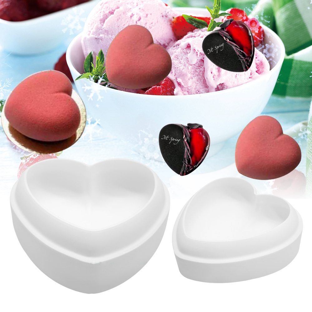 Khuôn silicone làm bánh mousse/món tráng miệng bằng silicone cấp thực phẩm 3d nhiều màu sắc tiện lợi cho nhà bếp