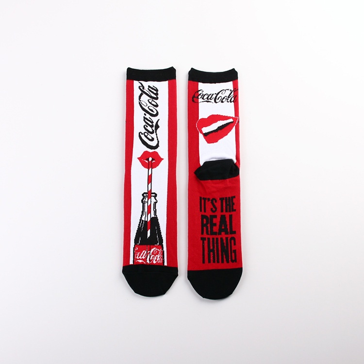 Vớ Thể Nam Và Nữ Thao Cổ Cao Vừa In Logo Coca-Cola Thời Trang