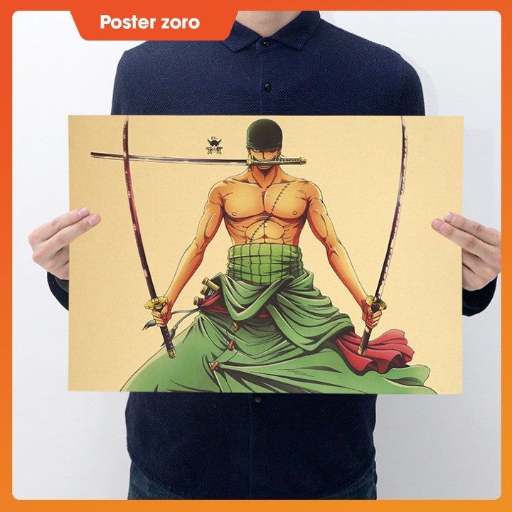 Giảm Giá Poster One Piece Ảnh Roronoa Zoro Tam Kiếm Đảo Hải Tặc - Beecost