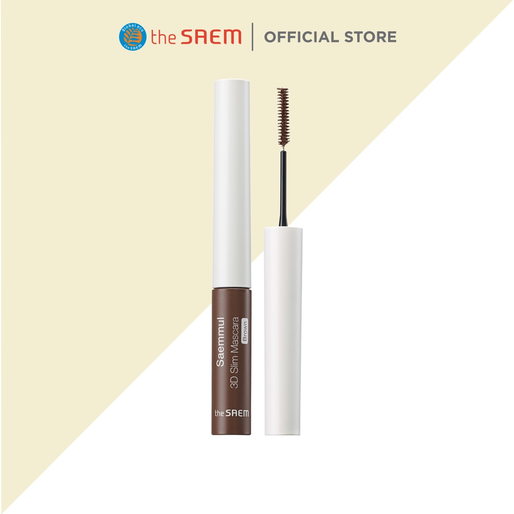 Mascara Làm Dày và Cong Mi the SAEM Saemmul 3D Slim Mascara - Brown 4g