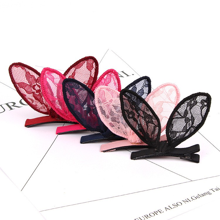 [Mã FAMARAL1 giảm 10K đơn 50K]K84 Kẹp tóc cột tóc tai thỏ ren giá rẻ