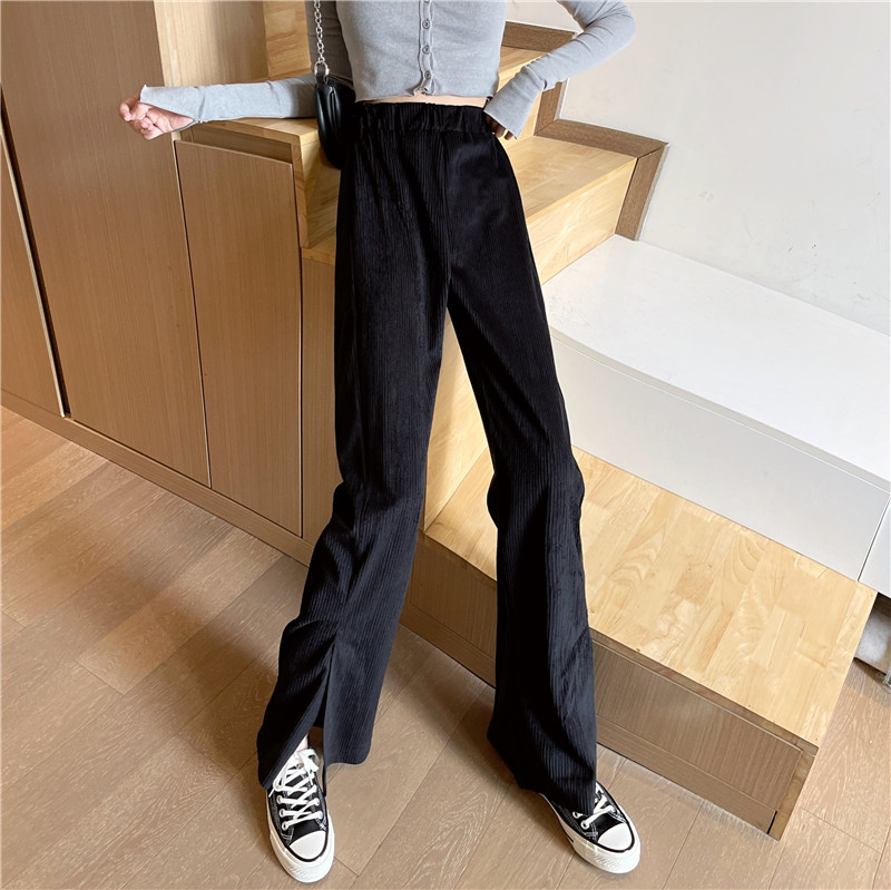 SUXI Quần dài ống rộng phong cách trẻ trung cho nữ