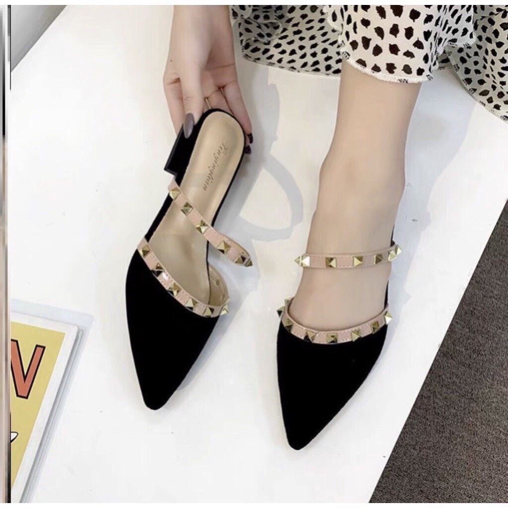 Dép Sục đinh tán quai gót 3cm sang chảnh