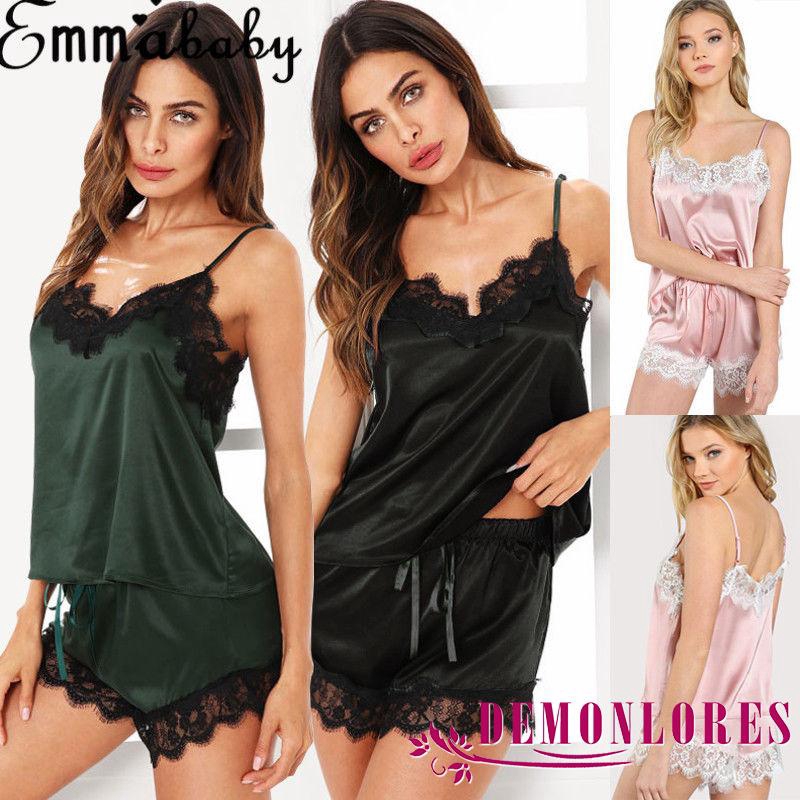 Set đồ ngủ nữ chất lụa satin gợi cảm