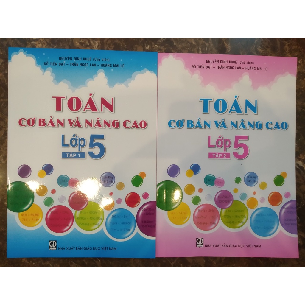 Sách - Combo Toán Cơ Bản Và Nâng Cao Lớp 5 Tập 1 Và Tập 2
