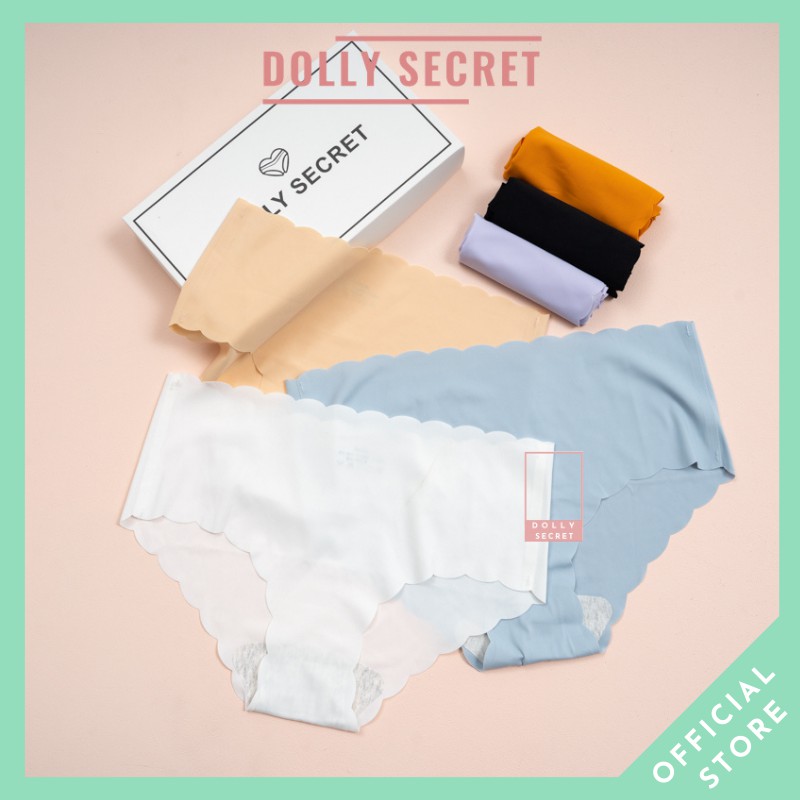 Quần lót nữ su non thun lạnh không viền đáy cotton kháng khuẩn ép lạnh cao cấp DOLLY SECRET QL003