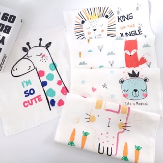 Set 5 Khăn mặt, khăn sữa, khăn xô cho bé