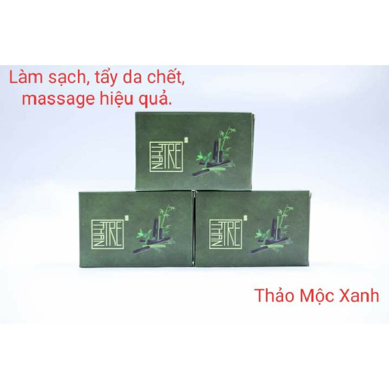 Xà Bông Than Tre 100g, Sinh Dược - Tẩy da chết, massage hiệu quả.