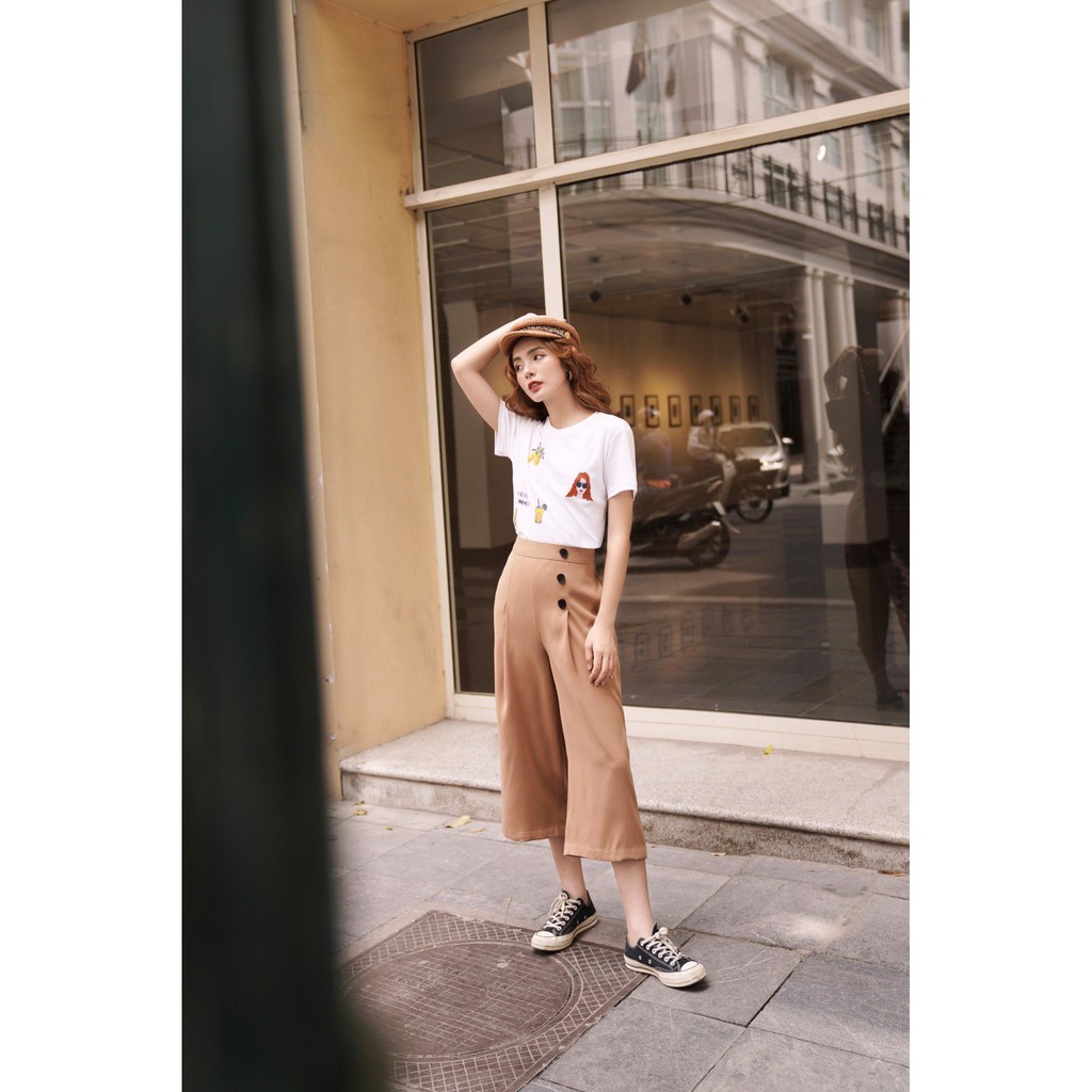 Quần cullote be 3 khuy méo 0QU3024 ADORE DRESS | BigBuy360 - bigbuy360.vn