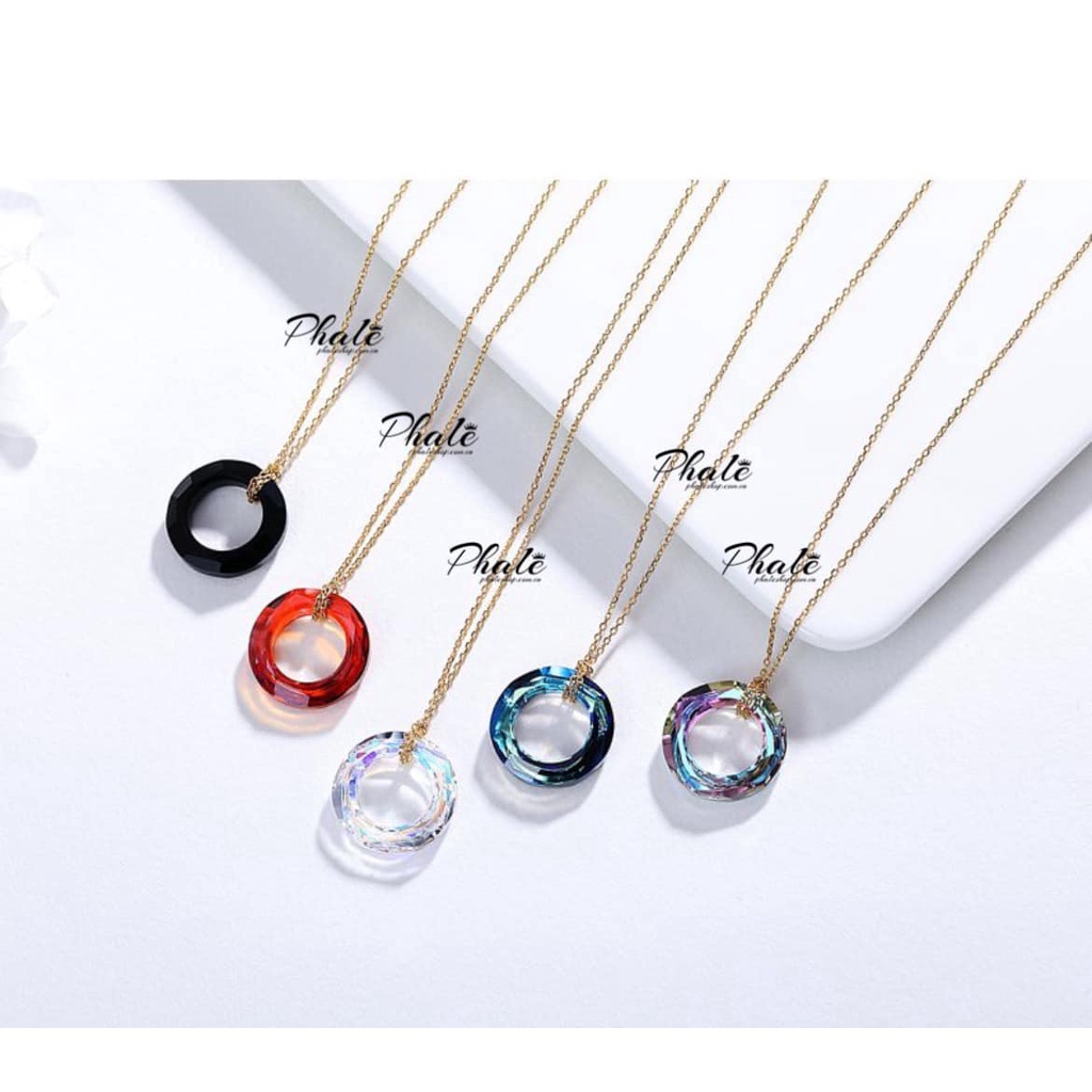 Mặt Dây Chuyền Pha Lê Swarovski Hình Tròn S14mm