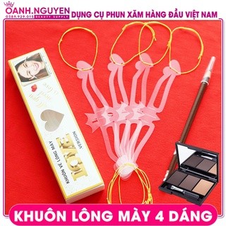 Khuôn Kẻ Lông Mày LOVE 4 Dáng/ Tự Kẻ Lông Mày Tại Nhà