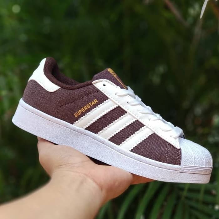 ADIDAS Giảm giá "Giảm giá giày sneaker chạy bộ thể thao màu trắng siêu sao màu hạt dẻ cao cấp làm quà tặng cao cấp