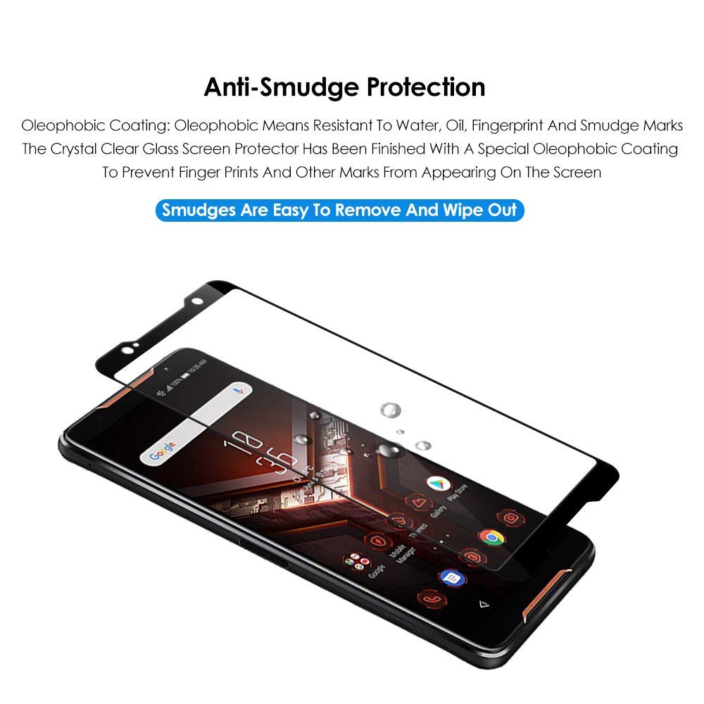 Đen Ốp Điện Thoại Mềm Mặt Kính Cường Lực Cho asus zs600kl z01qd asus rog phone 2018 rog phone 2 zs660kl
