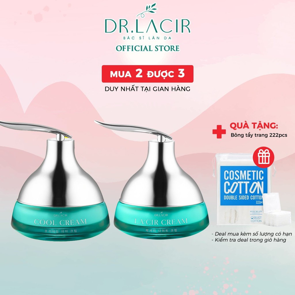 [NEW] Bộ Chăm Sóc Da Mặt DR.LACIR (Kem Face Lạnh Dưỡng Da Chống Nắng 35g + Kem Dưỡng Da Ban Đêm 35g) DR105