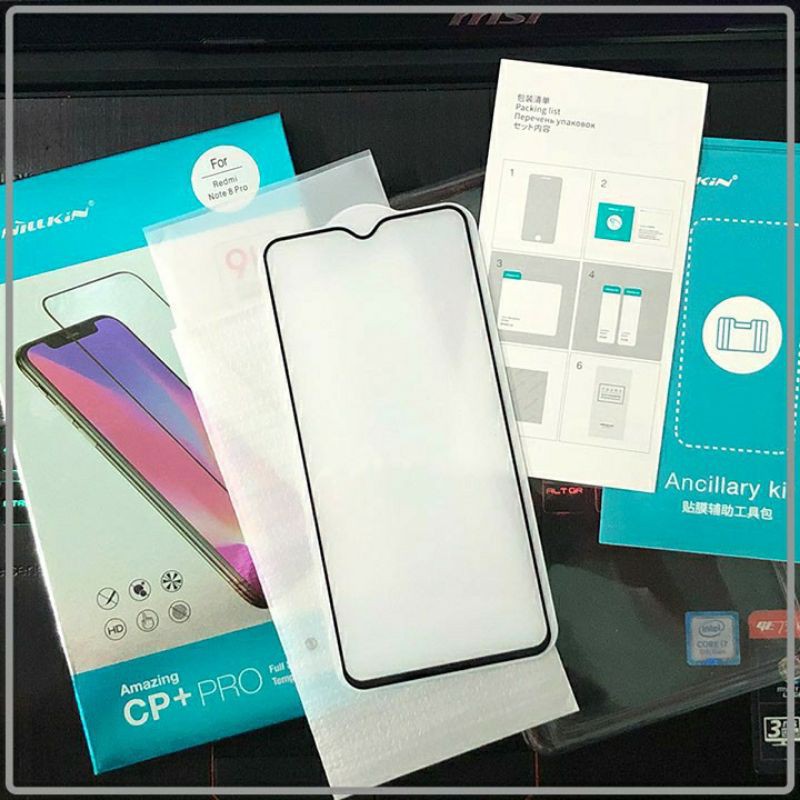 Kính cường lực Nillkin CP+ PRO cho Xiaomi Redmi Note 8/redmi note 8 Pro FULL viền đen