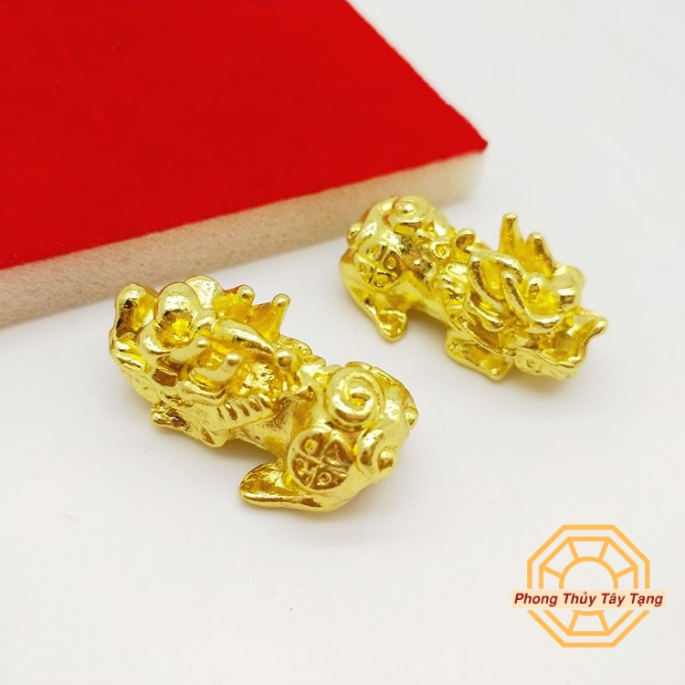 Charm Tỳ Hưu, Bi Vàng mix Vòng tay - Phong Thuỷ Tây Tạng